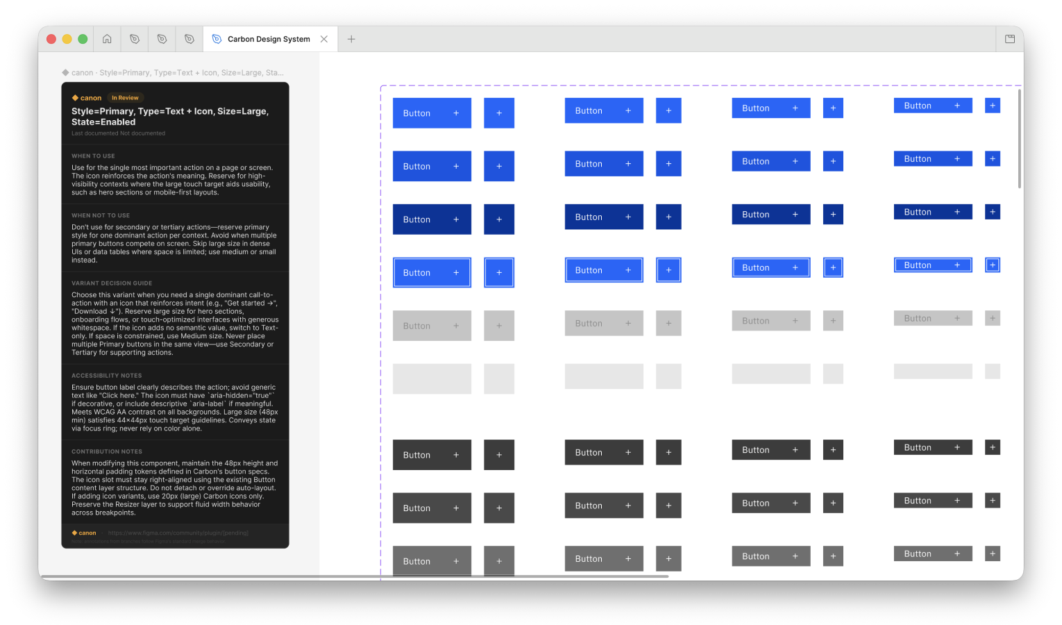 canon plugin - annotation frame on canvas